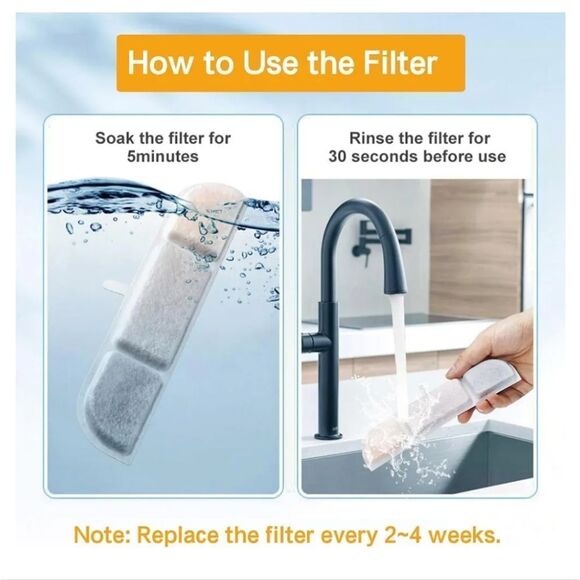 DownyPaws wireless cat water fountain FILTERS -New - Picture 3 of 9